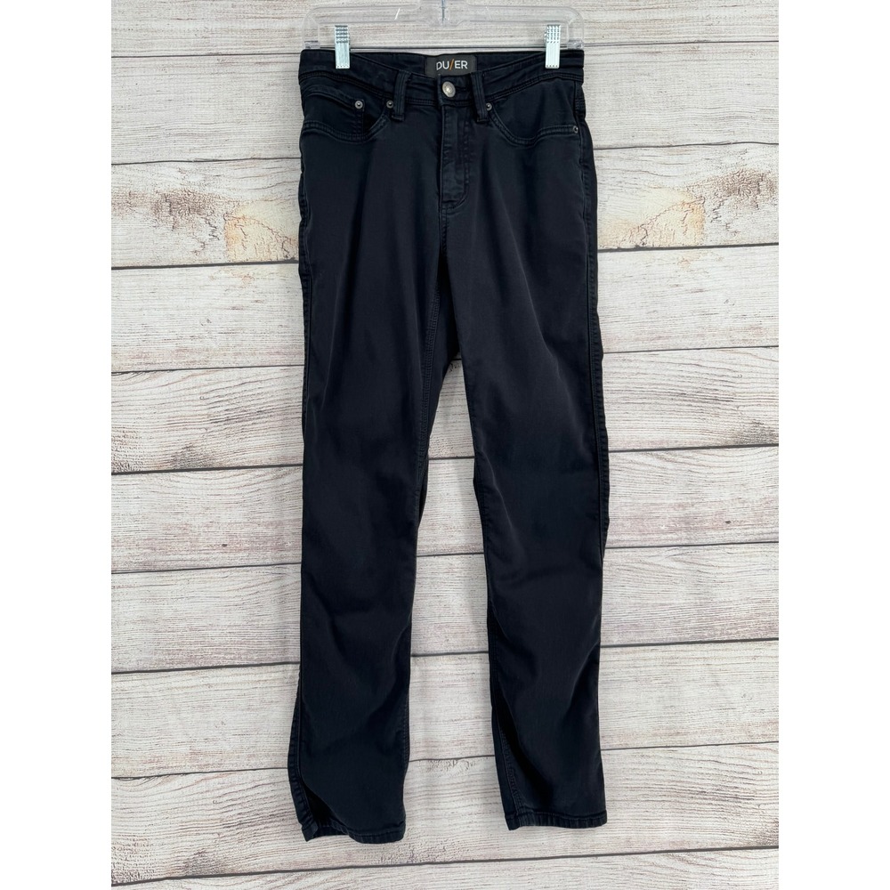 DU/ER No Sweat Slim Fit Pants Mens 28 Black MFNS1001 Performance Commuter